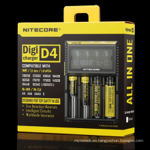 Cargador universal Nitecore, cargador de batería Nitecore D4 LCD